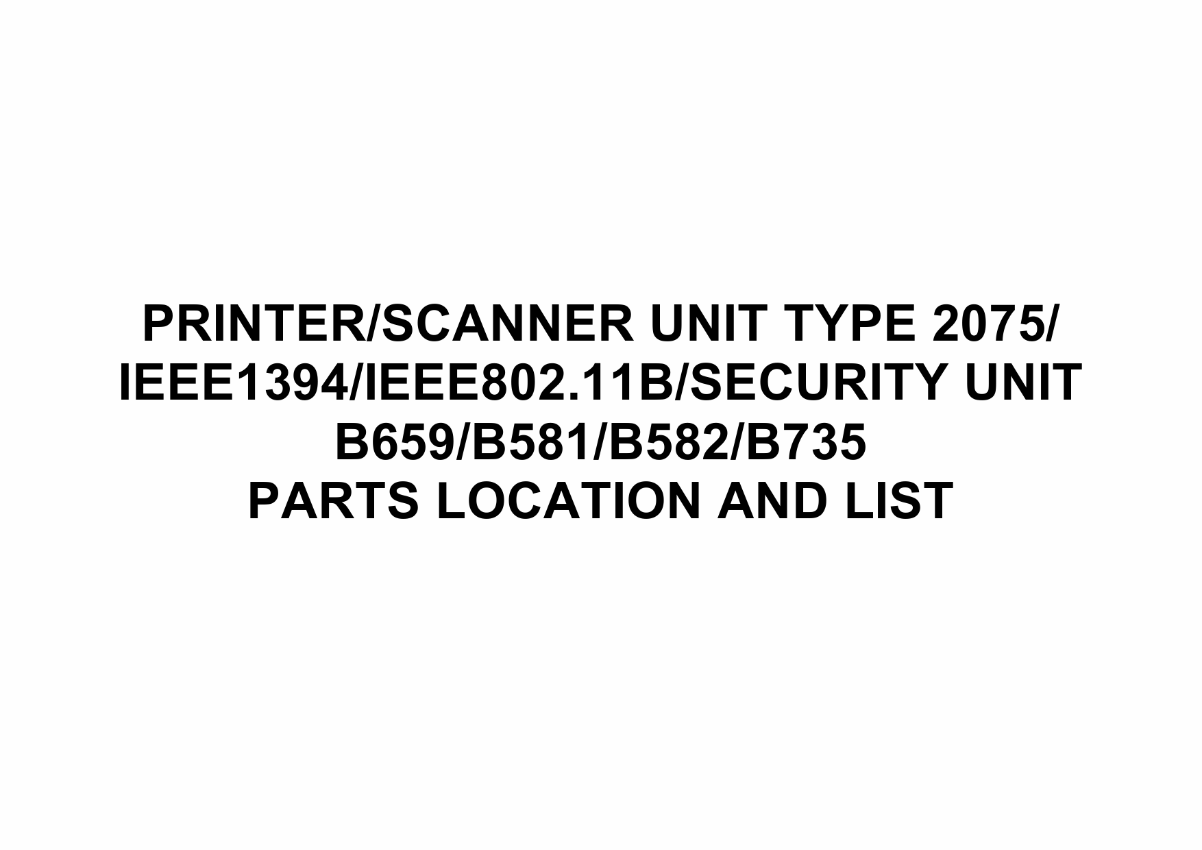 RICOH Options B659 B581 B582 B735 SCANNER-UNIT-TYPE-2075 Parts Catalog PDF download-1